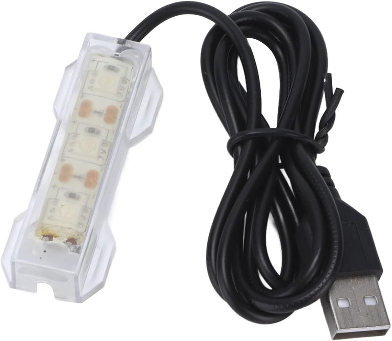 HEEPDD Aquarium Light, USB Charging Plastic Fish Tank LED Light for Plants Landscape, with Lightweight Portable Design for Desk Small Aquariums (Blue) - Image 5