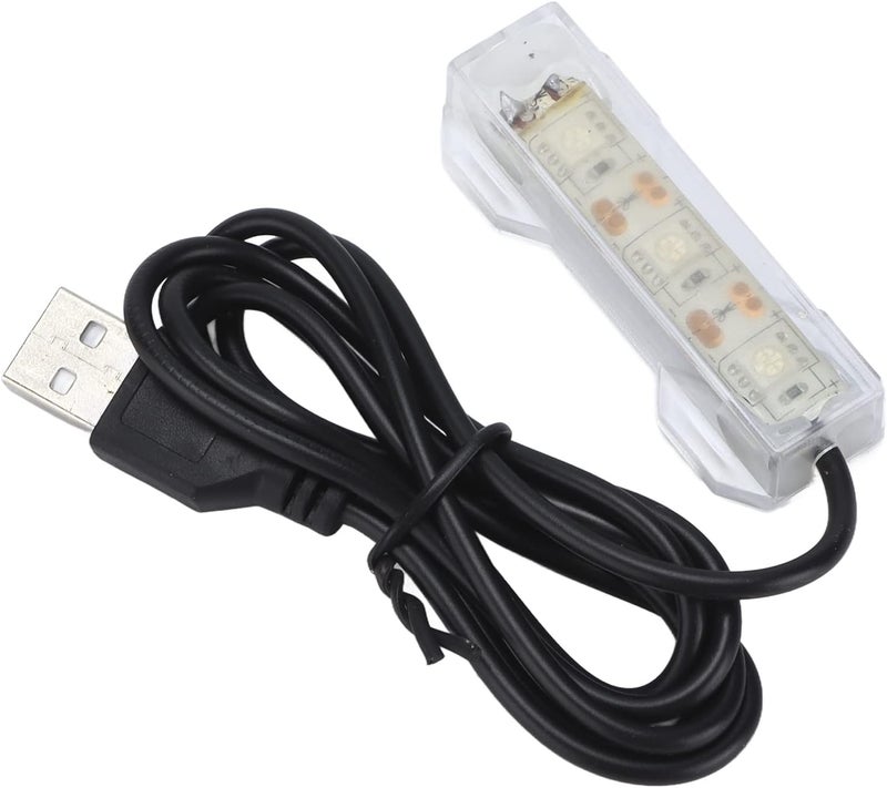 HEEPDD Aquarium Light, USB Charging Plastic Fish Tank LED Light for Plants Landscape, with Lightweight Portable Design for Desk Small Aquariums (Blue) - Image 3