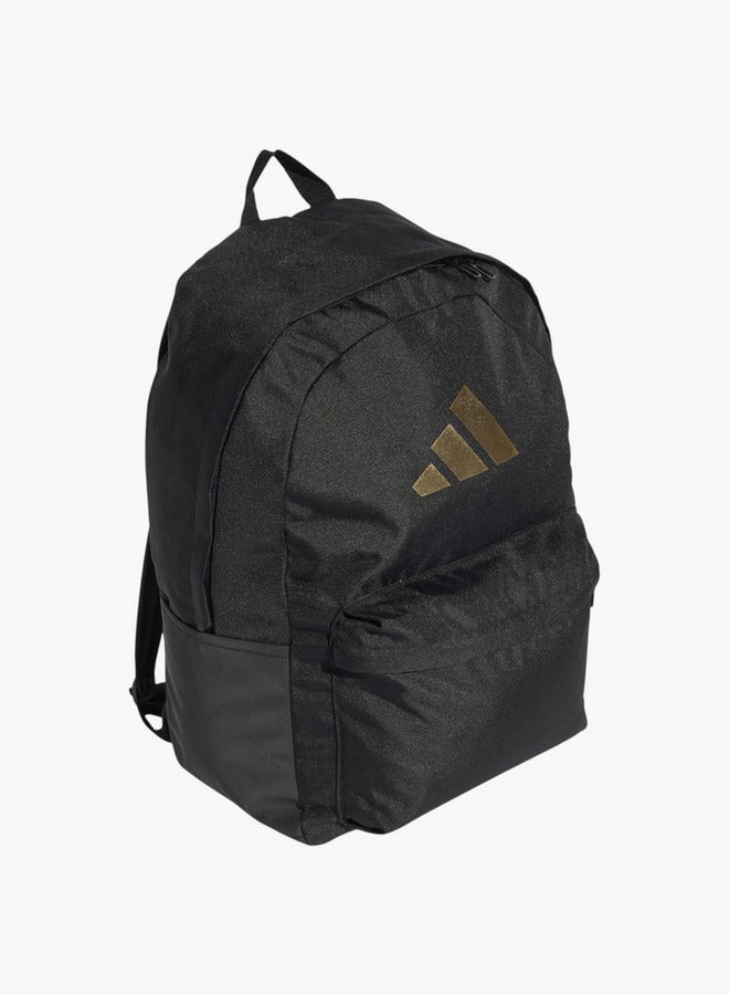Adidas حقيبة ظهر مدرسية بطباعة شعار مع أحزمة قابلة للتعديل وإغلاق بسحاب - Image 2