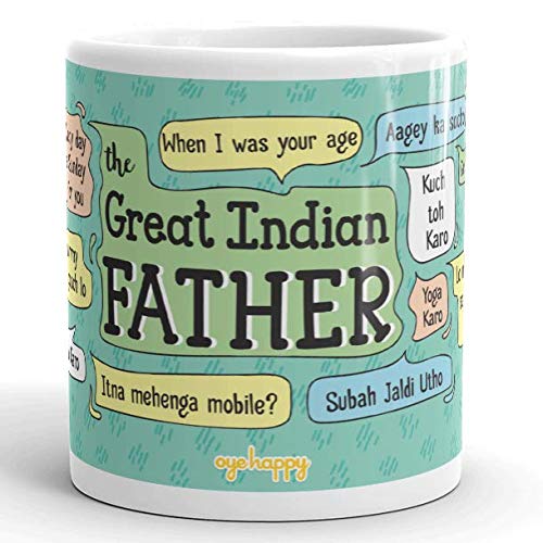 Oye Happy Parents Couple Premium Ceramic Mug - Multicolor, 330 ml - Image 5