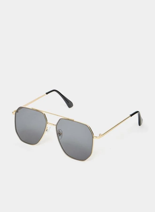Styli Double Bridge Aviator Sunglasses