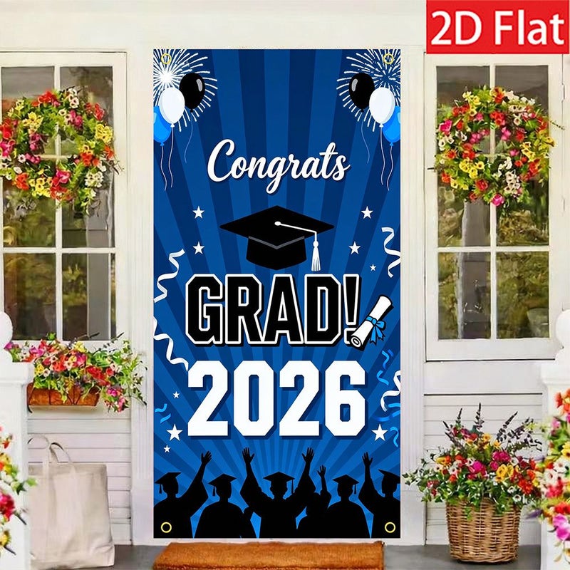 1pc Blue Graduation Door Banner 2D Flat 90x180 cm Durable Porch Decoration - Image 5