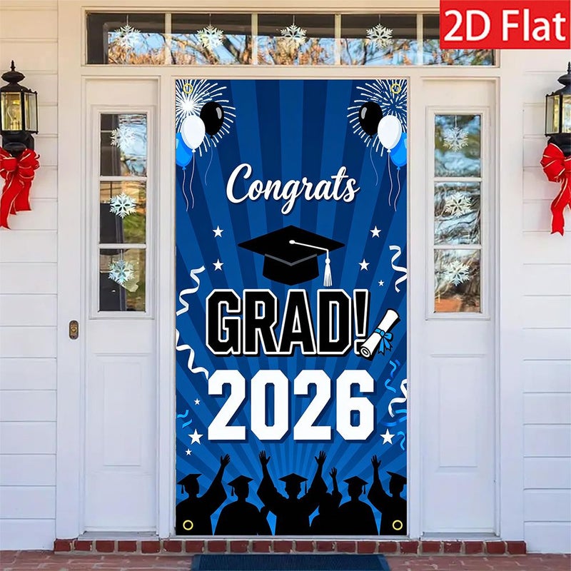 1pc Blue Graduation Door Banner 2D Flat 90x180 cm Durable Porch Decoration - Image 4