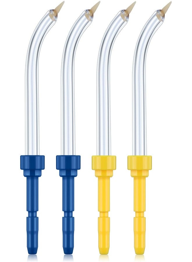 Yaomiao 4 Pcs Replacement Heads Tips Compatible with Waterpik Water Flossers and Other Brand Oral Irrigators 2 Colors Periodontal Tips for Dental Water Flossers - Image 1