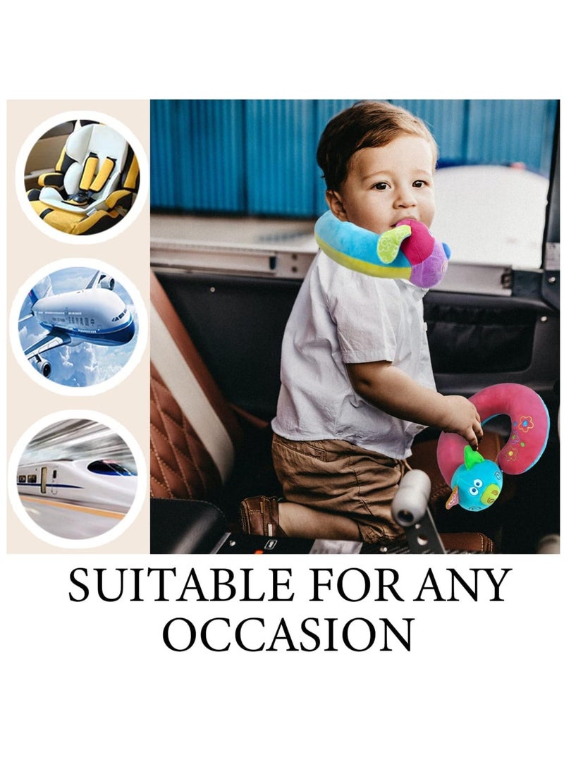 Neck Pillow for Traveling, Travel Pillow for Kids Toddler Road Trips and Airplane Travel, Cute Dog Plush Toy with Chin Support Stops Head from Falling Forward - Image 4