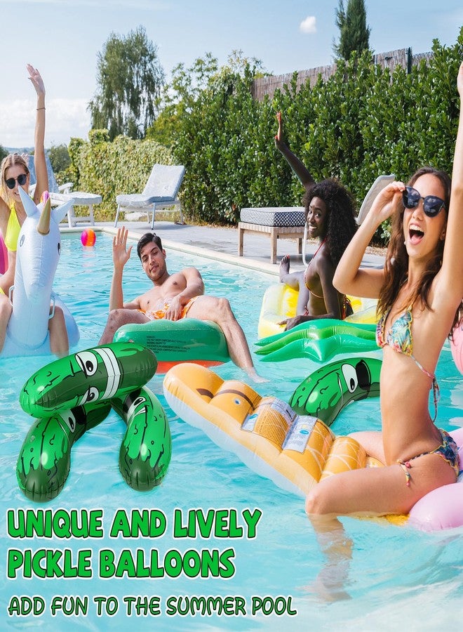 Jexine 12 Pcs 20 Inch Inflatable Pickle Cucumber Funny Pool Float Gifts Inflatable Pickle Float Toys for Summer Swimming Party Favors Decorations Veggies Decor - Image 4