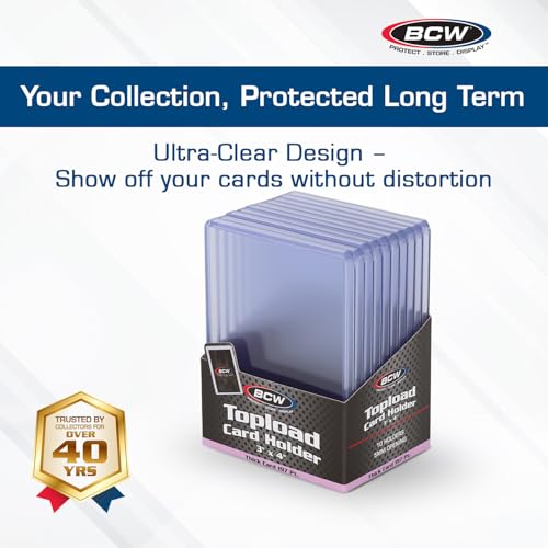 BCW (10 بطاقة إضافية سميكة للغاية لحفظ بطاقات البيسبول (3 × 4 × 5 مم - حامل بطاقات سميك 197 نقطة) - Image 2