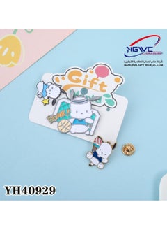 NATIONAL GIFT WORLD COMMERCIAL 3-Piece Anime Cartoon Stitch Creative Brooch Badge 