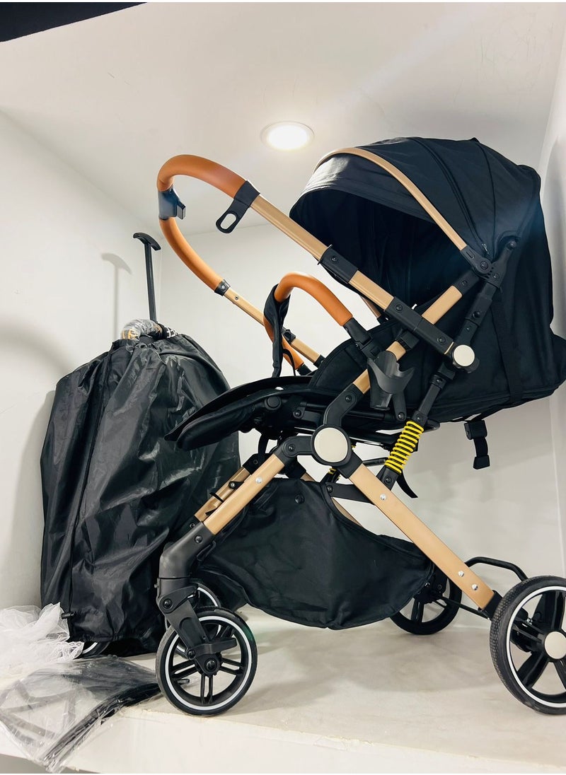umbrella Stroller Umbrella X 6 plus  fliep arm high quality -Black  - Image 1