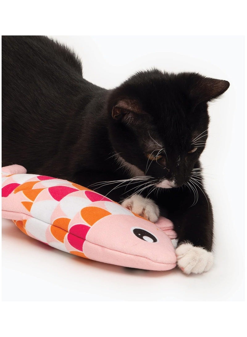 Catit Groovy Fish Interactive Cat Toy With Catnip Pink - Image 5