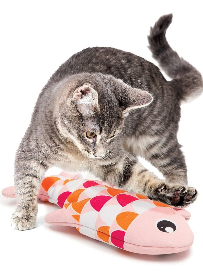 Catit Groovy Fish Interactive Cat Toy With Catnip Pink - Image 3
