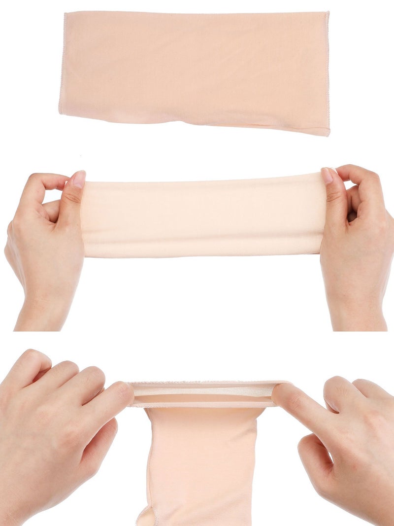 Bememo Bememo 4 Pack Sun Protection UV Gloves Cooling Fingerless Gloves Women Wrist Length Cotton Gloves Sun Block Driving Gloves(Classic Color) - Image 4