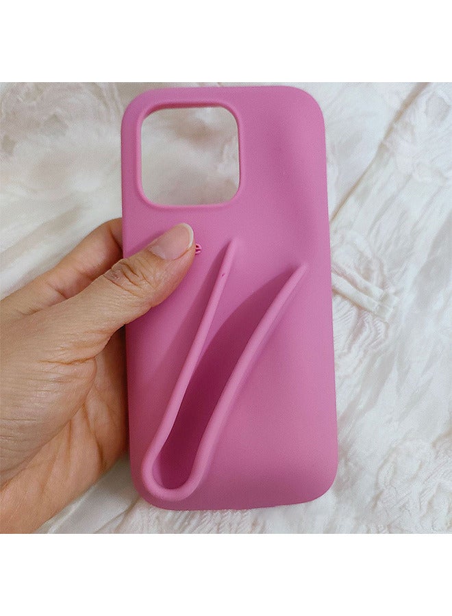 rhode Silicone Lip Holder For Cell Phone, Lip Gloss Adhesive Sleeve For Phone, Lip Holder Stick-on Phone Case, Back Stick On Holder For iPhone 16 Pro Max Case Phones（Ribbon） - Image 3