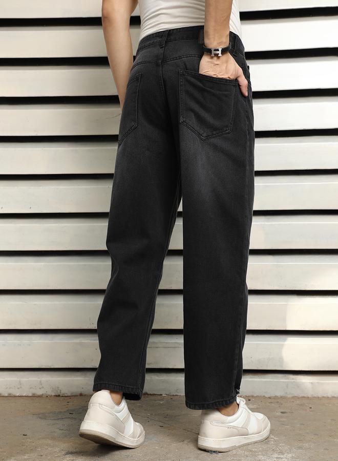 هاي ستار جينز بقصة مريحة وخصر متوسط وتفاصيل ممزقة - Image 2