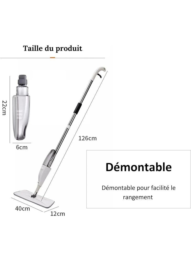 اورورا ممسحة رش للأرضيات بزاوية 360 درجة للتنظيف الجاف والرطب للأرضيات، زجاجة قابلة لإعادة التعبئة لباركيه المطبخ) - Image 5