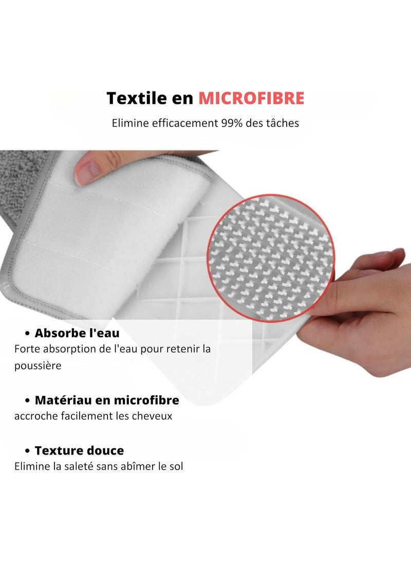 اورورا ممسحة رش للأرضيات بزاوية 360 درجة للتنظيف الجاف والرطب للأرضيات، زجاجة قابلة لإعادة التعبئة لباركيه المطبخ) - Image 4