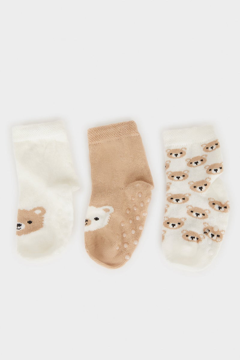 DeFacto Baby Boy Animal 3 piece Long sock - Image 1