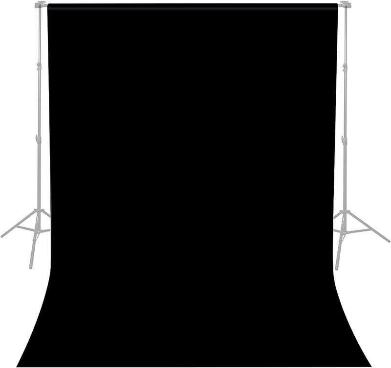 Black Non-woven Fabric Photography Backdrop Background, 3x5m, 10x10ft, Photo Studio Background Cloth - Image 1