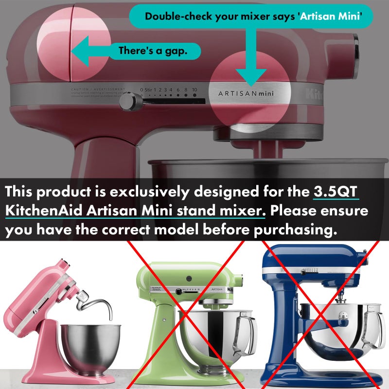 qAp quality art Practical Heavy Duty Whisk Attachment for KitchenAid Artisan Mini 3.5 Quart Tilt-Head Stand Mixers- Extra Thick Stainless Steel Wire Whip for Fast Whipping, Perfect for Large Batches, Dishwasher Safe - Image 4