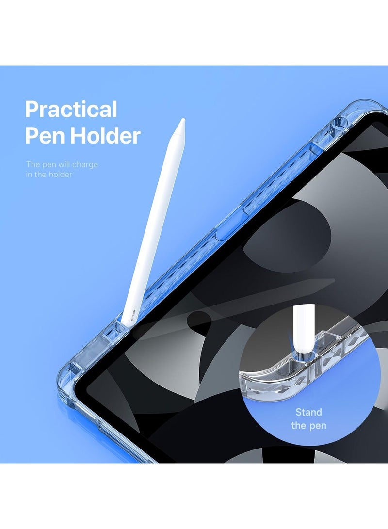 general Case Compatible with iPad Air 13 (2024) 13.0", Tri-Fold PU Leather Case Built-in Pencil Holder Transparent Back Cover Protective Shell with Auto Wake/Sleep - Image 4