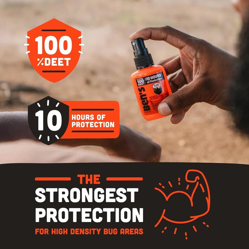 Ben's 100 Tick & Insect Repellent - Alcohol-Free DEET Insect Repellent Pump Spray - Offers 10 Hours of Protection for Adults & Children - 1.25 fl oz (Pack of 4) - Image 3
