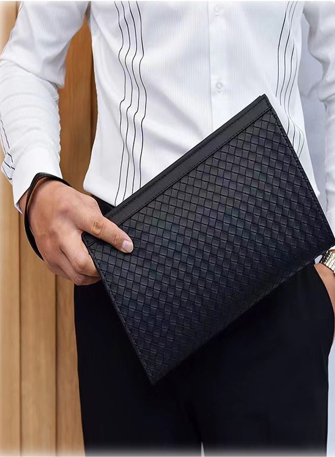 Joyelink Men's Clutch Bag Crafted Pattern Clutch(25cmX17cmX5cm) - Image 4