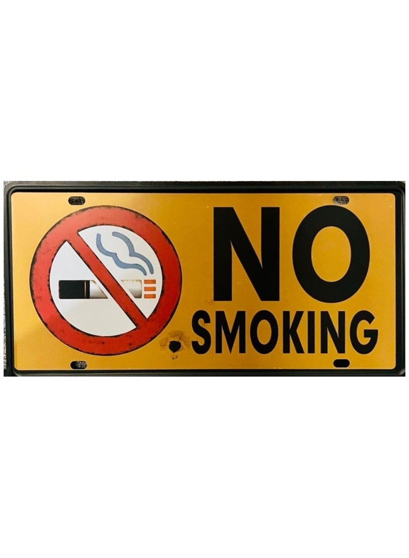 No Smoking Stainless Steel Number Plate | Durable & Weather-Resistant Signage | Indoor & Outdoor Use | Wall-Mounted Safety Sign | Ideal for Offices, Restaurants, Public Spaces - Image 1