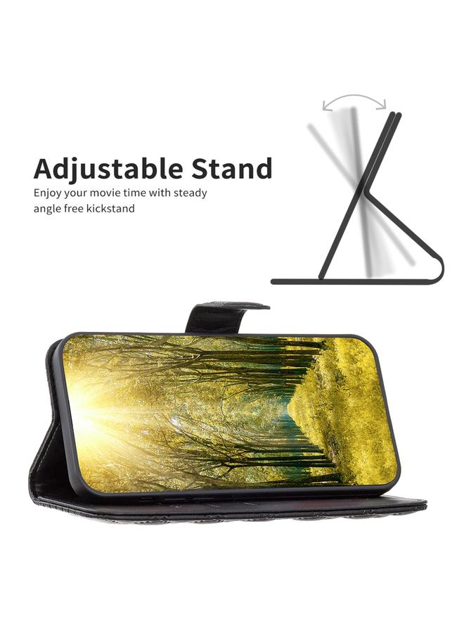 S-TOP Case For Samsung Galaxy A35 Diamond Lattice Wallet Flip Leather Phone Case - Image 4