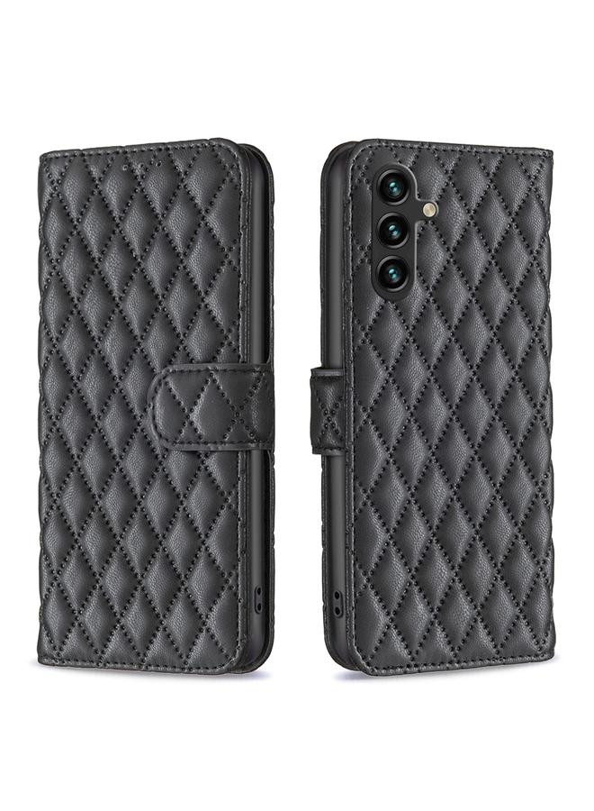 S-TOP Case For Samsung Galaxy A35 Diamond Lattice Wallet Flip Leather Phone Case - Image 1