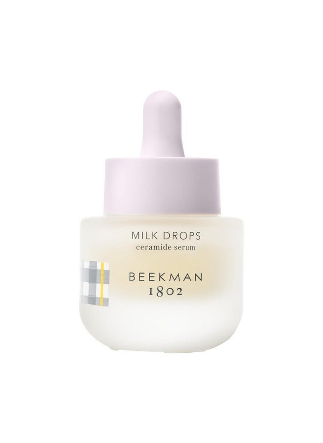 Beekman 1802 Beekman 1802 Milk Drops Ceramide Facial Serum - Squalane Oil, Hyaluronic Acid & Goat Milk Face Moisturizer - Boosts Skin Radiance & Hydrates Deeply - Fragrance Free - For Oily/Acne Prone Skin  - Image 1