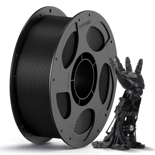 ANYCUBIC PLA 3D Printer Filament, 3D Printing PLA Filament 1.75mm Dimensional Accuracy +/- 0.02mm, 1KG Reusable Spool (2.2 lbs), Black - Image 1