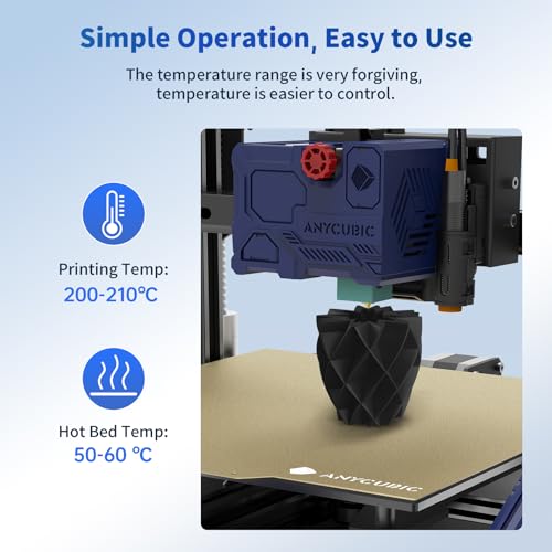 ANYCUBIC PLA 3D Printer Filament, 3D Printing PLA Filament 1.75mm Dimensional Accuracy +/- 0.02mm, 1KG Reusable Spool (2.2 lbs), Black - Image 3