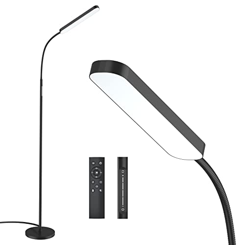 Wio-Mio Floor lamp, 15w/1000lm Bright LED Floor Lamp with Stepless Adjustable 3000K-6000K Colors and Dimmer, Remote and Touch Control, Adjustable Gooseneck Floor Lamp for Living Room - Image 1