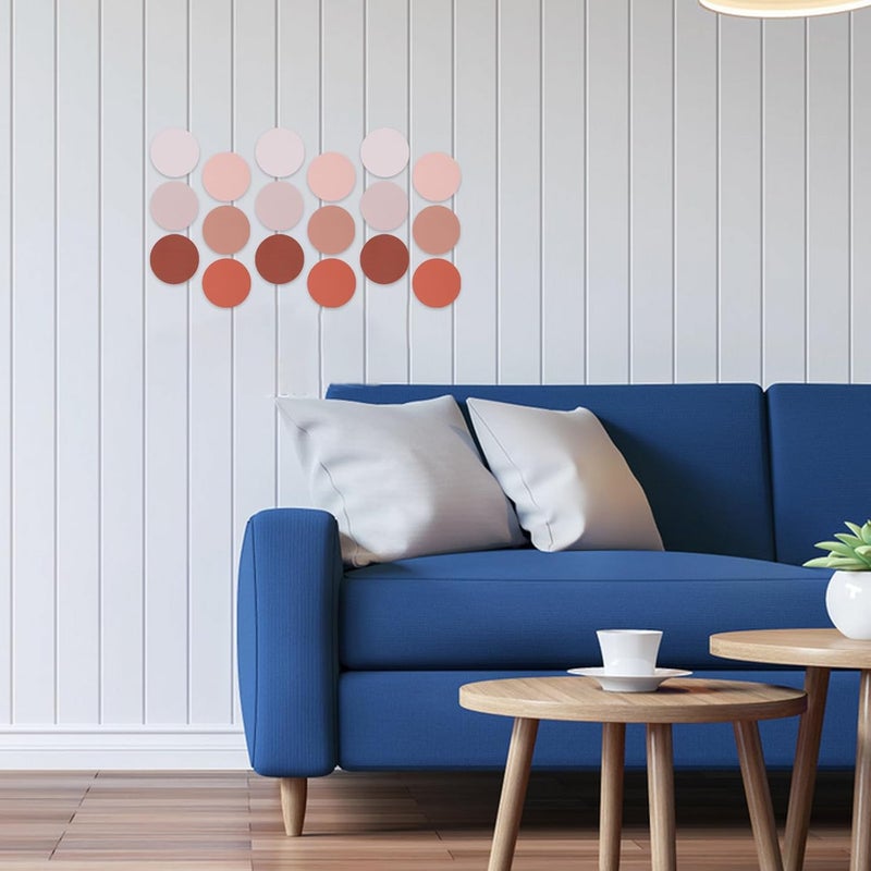 Coffee Color Round Wall Stickers 6pcs, Removable Self-Adhesive Decorative Room Decals for Nursery and Room Wall Décor - Image 4