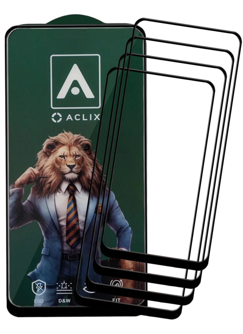 ACLIX 4 Pieces Antistatic ESD Dustproof Premium Quality High Definition Tempered Glass Screen Protector Designed For Oppo A74 - Image 1