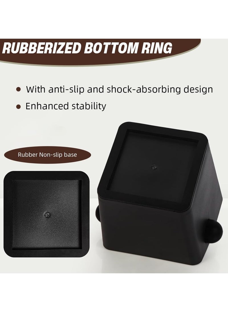 نوك بوكس(knock box) بقايا القهوة مصنوع من البلاستك المتين مع ذراع مطاطي قوي لتفريغ بقايا القهوة وقاعدة مطاطية لثبات اكثر بلون اسود جذاب  - Image 4