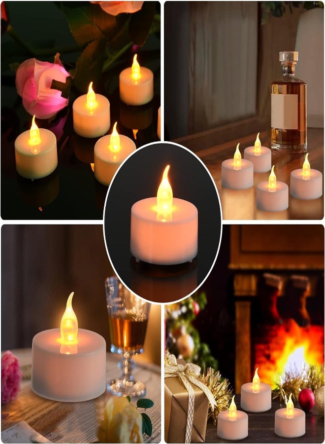 AKDC Cimetech Led Candles 24Pcs Tea Lights, Realistic Bright Flameless Flickering Battery Operated Candles With Warm Yellow Light For Wedding Decoration, Valentine'S Day, Festivals - Image 5