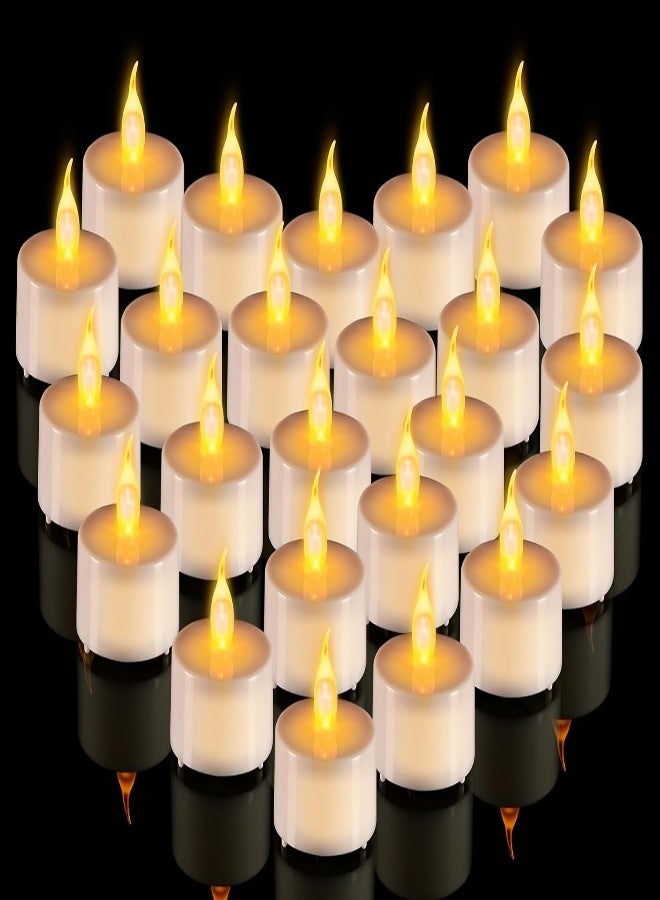 AKDC Cimetech Led Candles 24Pcs Tea Lights, Realistic Bright Flameless Flickering Battery Operated Candles With Warm Yellow Light For Wedding Decoration, Valentine'S Day, Festivals - Image 4