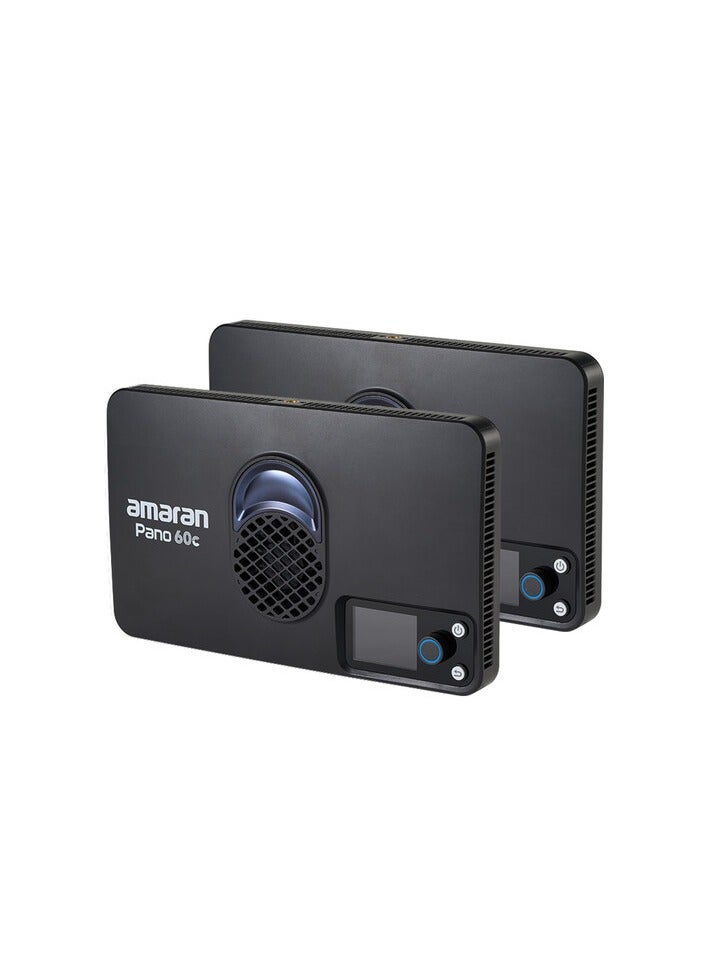 Aputure Aputure Amaran Pano 60c RGB COB 2-Light Kit (Charcoal) – 60W RGBWW Portable LED Panel Light with USB-C PD, App Control & Full Lighting Effects  - Image 4