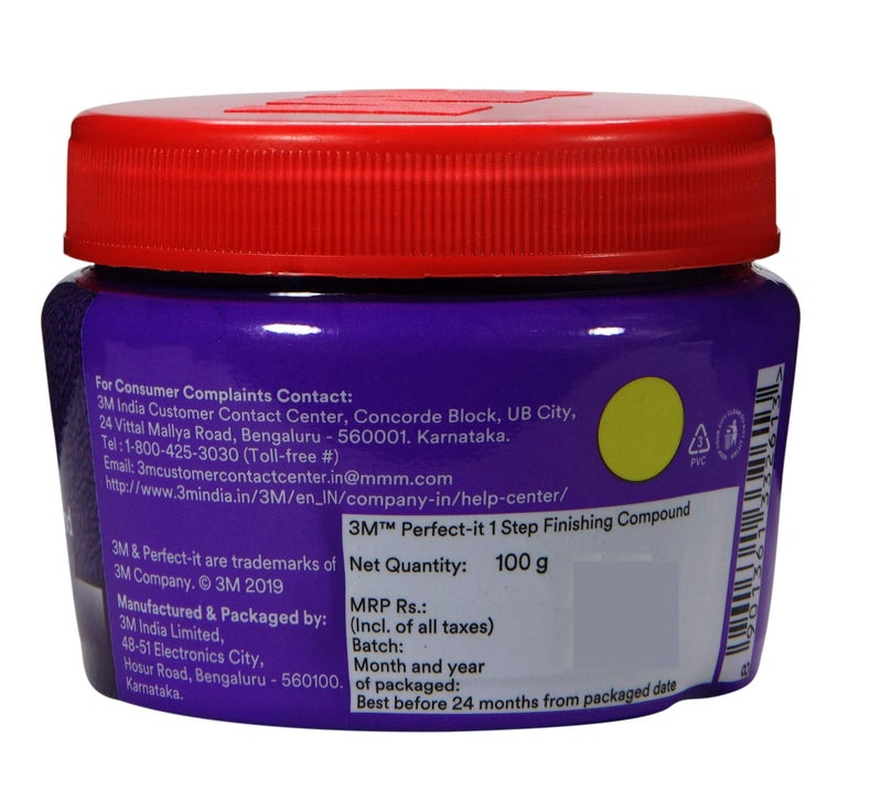 3M Perfect-It 1-Step Finishing Compound (100 g) | Removes Minor Scratches,Foam;Wool,Black - Image 2