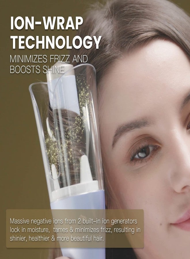 LENA Geniecurl Auto Hair Curler Ion Wrap Transparent Curling Wand with 1" Ceramic Ionic Barrel and Smart Anti-Stuck Sensor, Pro Styling Tool for Long and Medium Length Hair - Image 2