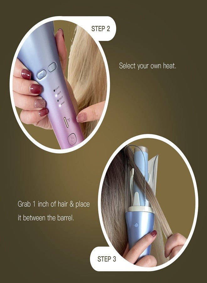 LENA Geniecurl Auto Hair Curler Ion Wrap Transparent Curling Wand with 1" Ceramic Ionic Barrel and Smart Anti-Stuck Sensor, Pro Styling Tool for Long and Medium Length Hair - Image 4