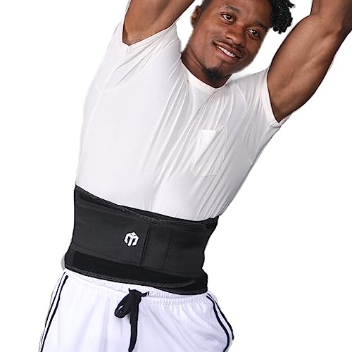 MOTEK Back Support Brace for Men Women Large 3648 Breathable Material Lightweight Support Dual Adjustable Straps Lower Back Pain Relief Lumbar Support - Image 5