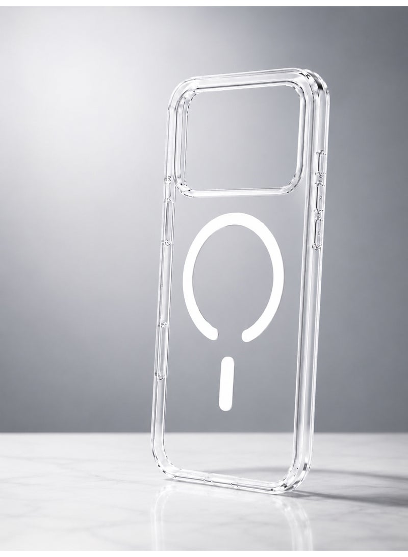 Clear Magnetic Phone Case for iPhone 17 Pro, MagSafe Compatible, Crystal Clear TPU - Image 1