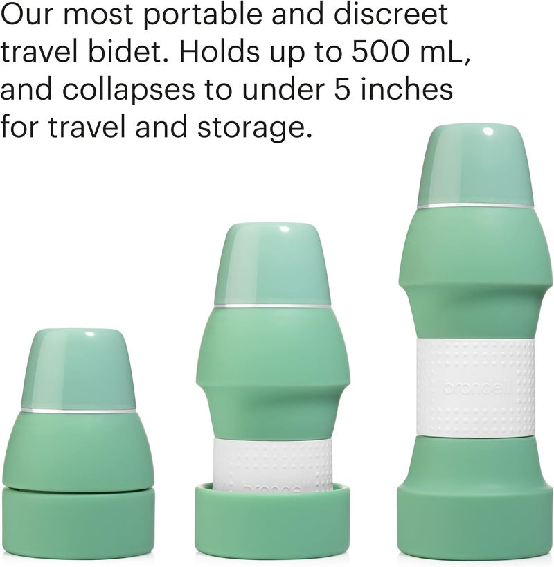 Brondell Bidet GoSpa Collapsible Travel Bidet Compact and Discreet with Travel Bag 500ml in Green - Image 5