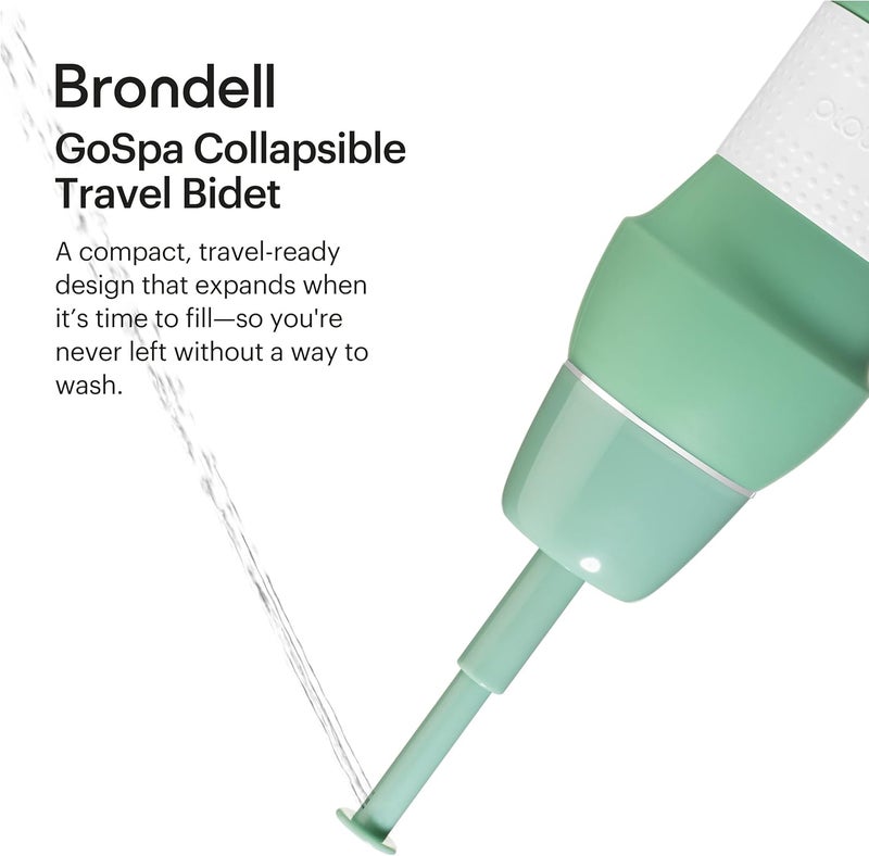 Brondell Bidet GoSpa Collapsible Travel Bidet Compact and Discreet with Travel Bag 500ml in Green - Image 2