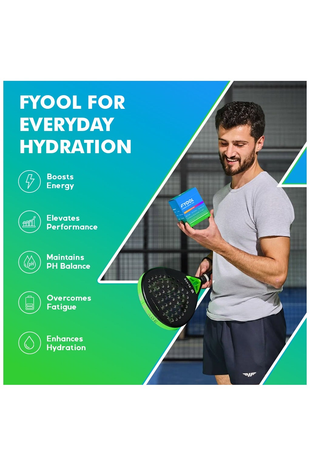 Fyool Hydration Electrolyte Powder| Electrolytes + Vitamins & Minerals | Zero Sugar & Calories | Energy Boost | Gluten-Free | Travel Essentials | Mango Passion Fruit Flavor | 30 Stick Packs
