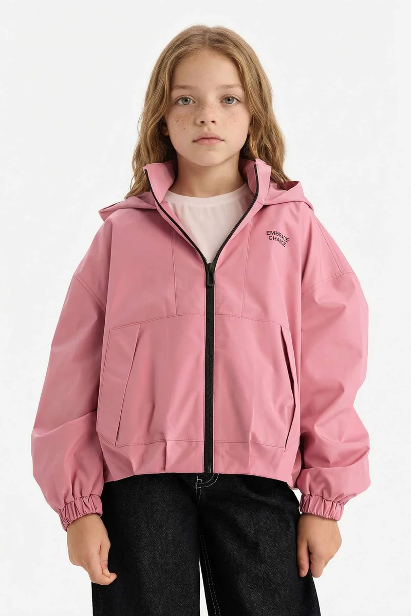 DeFacto Girl Hooded Raincoat