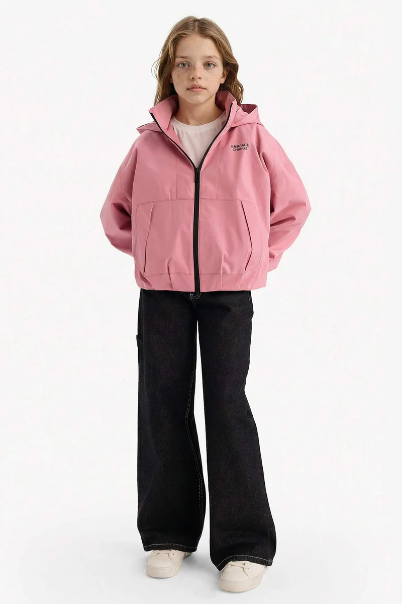 DeFacto Girl Hooded Raincoat
