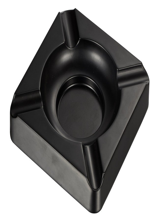 Visol Heavyweight Black Matte Metal Cigar Ashtray - Image 1
